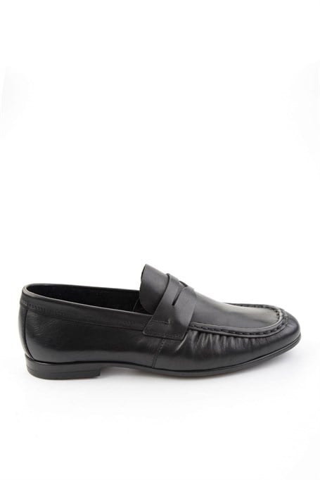 Siyah Hakiki Deri Erkek Loafer Ayakkabı E01648621803