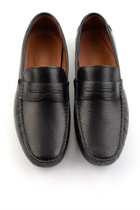 Siyah Hakiki Deri Erkek Loafer Ayakkabı E01547009740