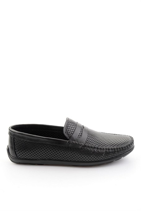 Siyah Hakiki Deri Erkek Loafer Ayakkabı E01697033003