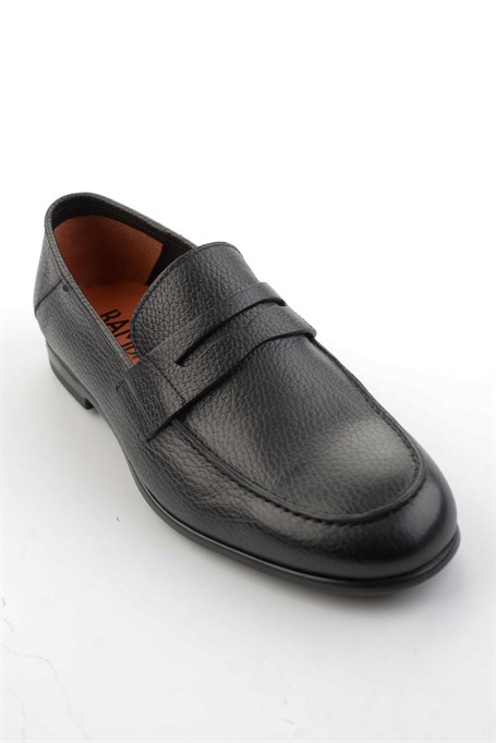 Siyah Hakiki Deri Erkek Loafer Ayakkabı E01648367040