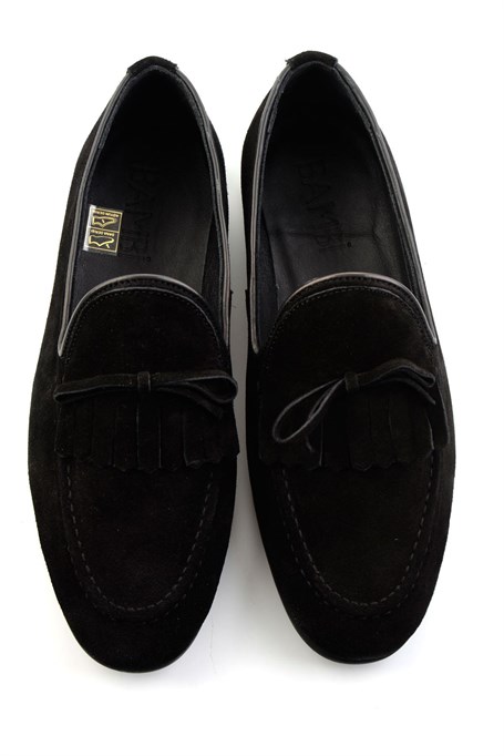 Siyah Hakiki Deri Erkek Loafer Ayakkabı E01594034702
