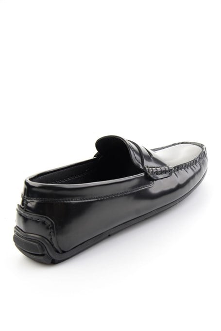 Siyah Hakiki Deri Erkek Loafer Ayakkabı E01648620514