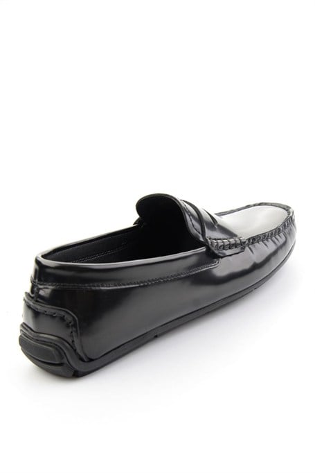 Siyah Hakiki Deri Erkek Loafer Ayakkabı E01648620514