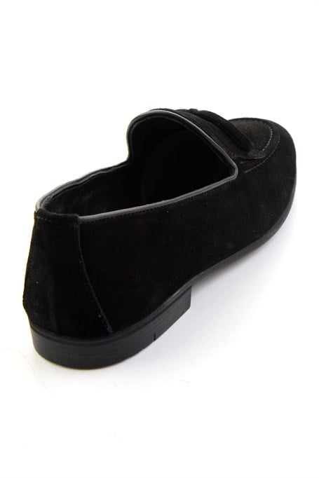 Siyah Hakiki Deri Erkek Loafer Ayakkabı E01594034702