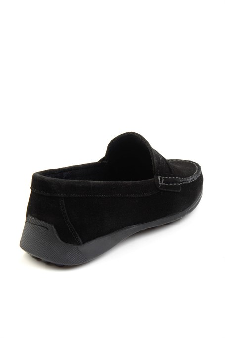 Siyah Hakiki Deri Erkek Loafer Ayakkabı E01557255502