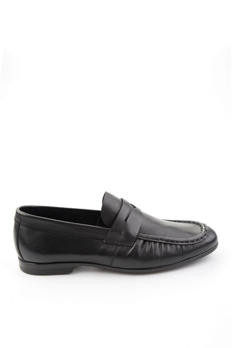Siyah Hakiki Deri Erkek Loafer Ayakkabı E01648621803
