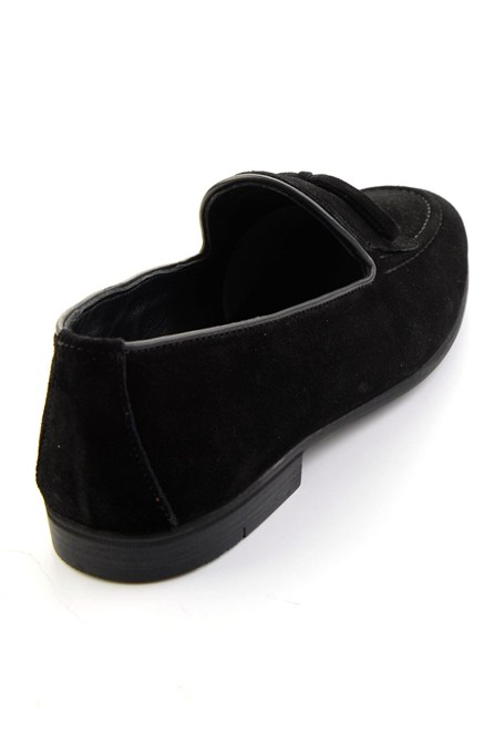 Siyah Hakiki Deri Erkek Loafer Ayakkabı E01594034702