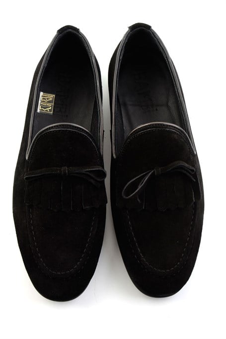 Siyah Hakiki Deri Erkek Loafer Ayakkabı E01594034702