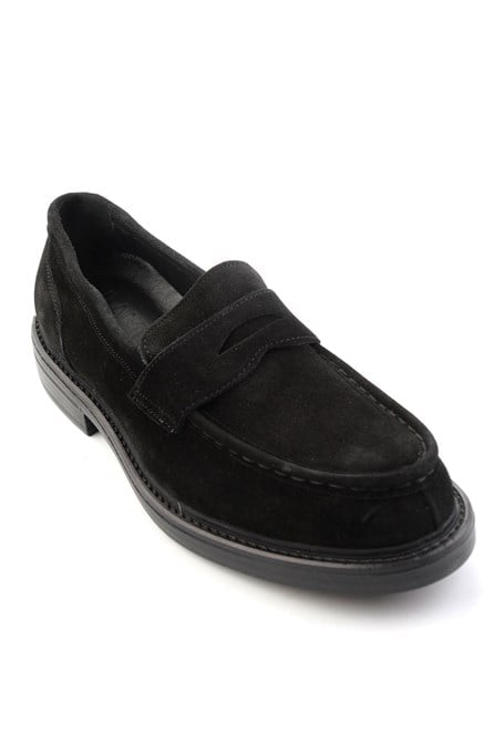 Siyah Hakiki Deri Erkek Loafer Ayakkabı E01905003602