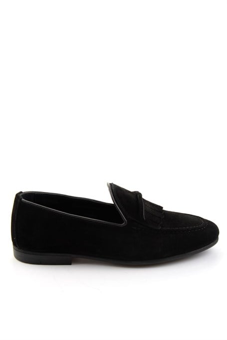 Siyah Hakiki Deri Erkek Loafer Ayakkabı E01594034702