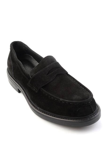 Siyah Hakiki Deri Erkek Loafer Ayakkabı E01905003602