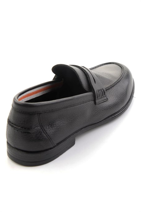 Siyah Hakiki Deri Erkek Loafer Ayakkabı E01730351040