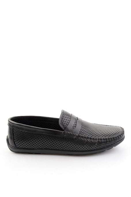 Siyah Hakiki Deri Erkek Loafer Ayakkabı E01697033003