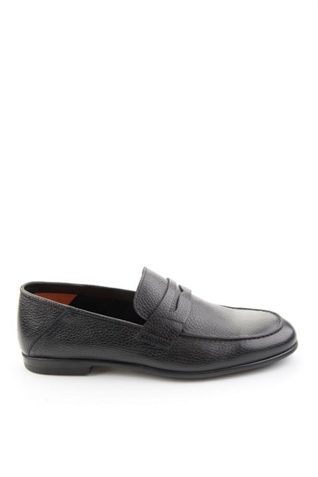 Siyah Hakiki Deri Erkek Loafer Ayakkabı E01648367040