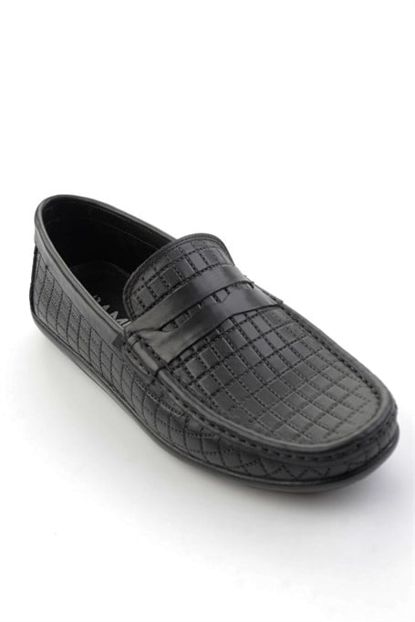 Siyah Hakiki Deri Erkek Loafer Ayakkabı E01697032003