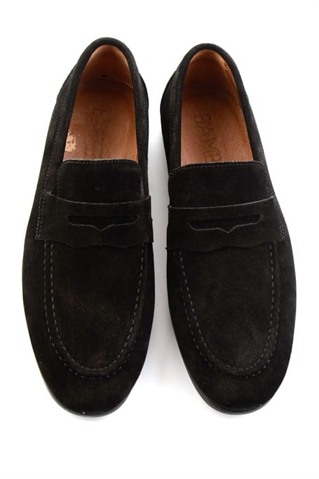 Siyah Hakiki Deri Erkek Loafer Ayakkabı E01594456402
