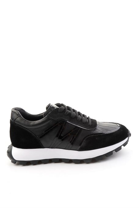 Siyah Hakiki Deri Erkek Sneaker E01011043303
