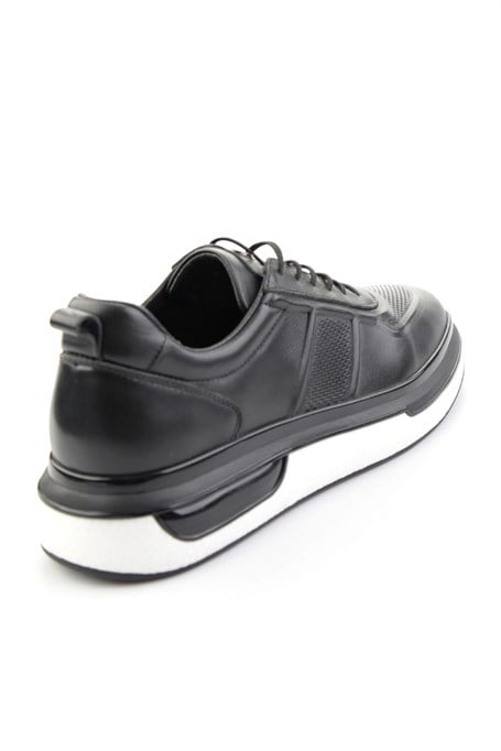 Siyah Hakiki Deri Erkek Sneaker E01018250303
