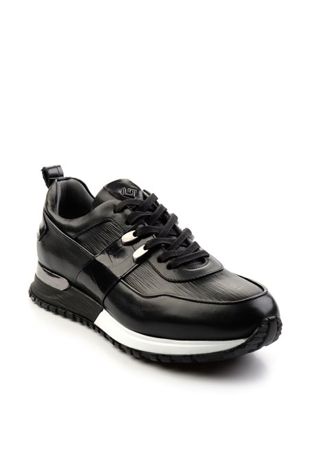 Siyah Hakiki Deri Erkek Sneaker E01075616603