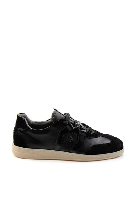 Siyah Hakiki Deri Erkek Sneaker E01075623902