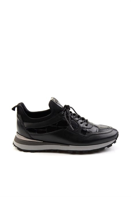 Siyah Hakiki Deri Erkek Sneaker E01075610603