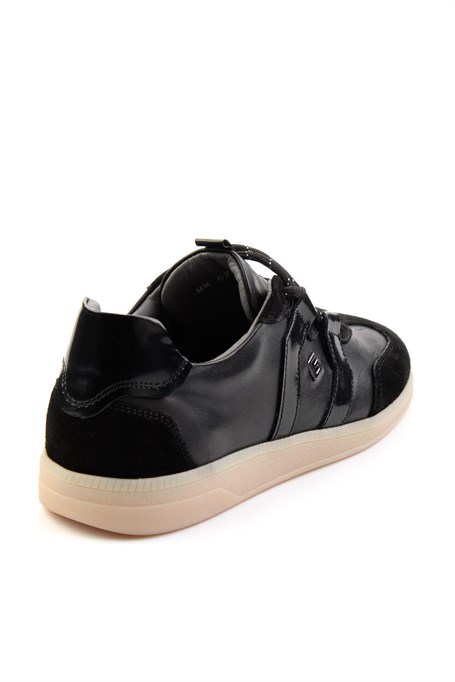 Siyah Hakiki Deri Erkek Sneaker E01075623902