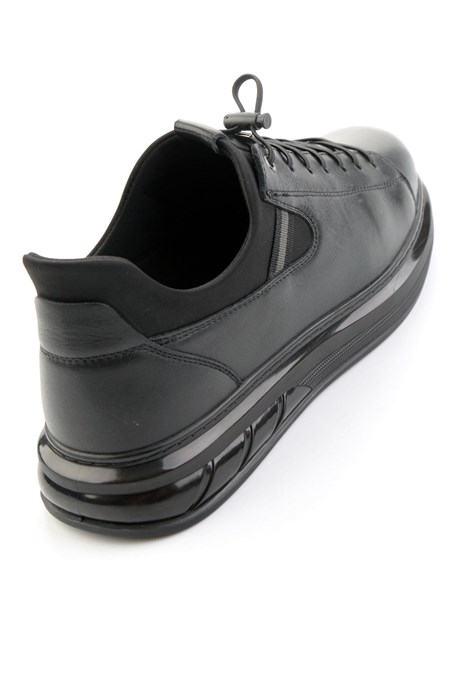 Siyah Hakiki Deri Erkek Sneaker E01080216943