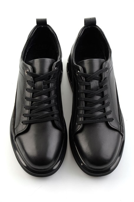 Siyah Hakiki Deri Erkek Sneaker E01080226343