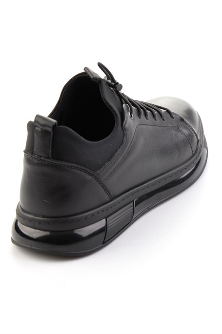 Siyah Hakiki Deri Erkek Sneaker E01080228543