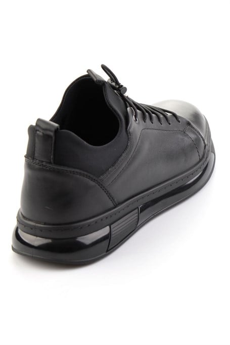 Siyah Hakiki Deri Erkek Sneaker E01080228543