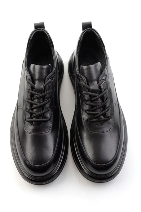 Siyah Hakiki Deri Erkek Sneaker E01080256343