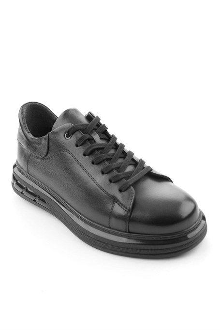 Siyah Hakiki Deri Erkek Sneaker E01080902143