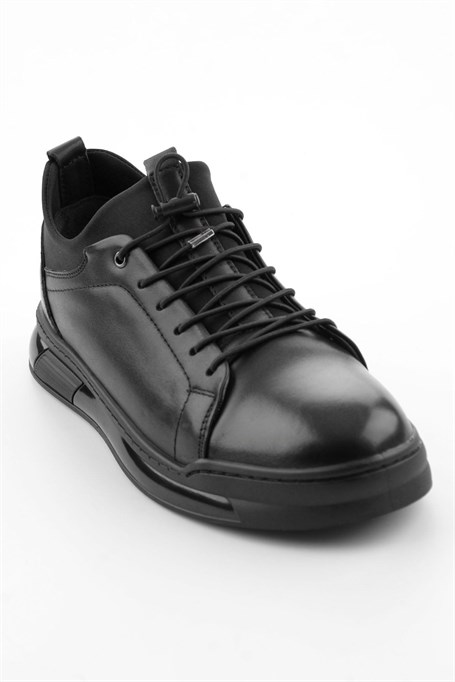 Siyah Hakiki Deri Erkek Sneaker E01080228543