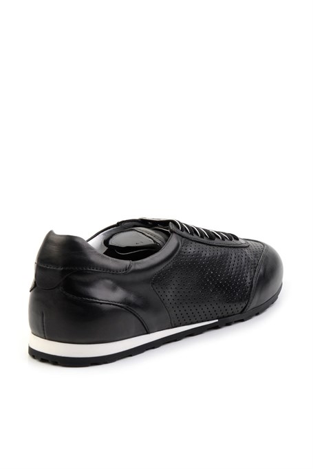 Siyah Hakiki Deri Erkek Sneaker E01083017103