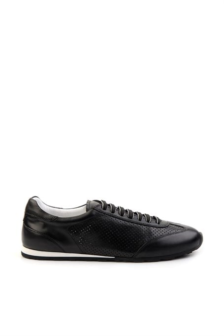 Siyah Hakiki Deri Erkek Sneaker E01083017103