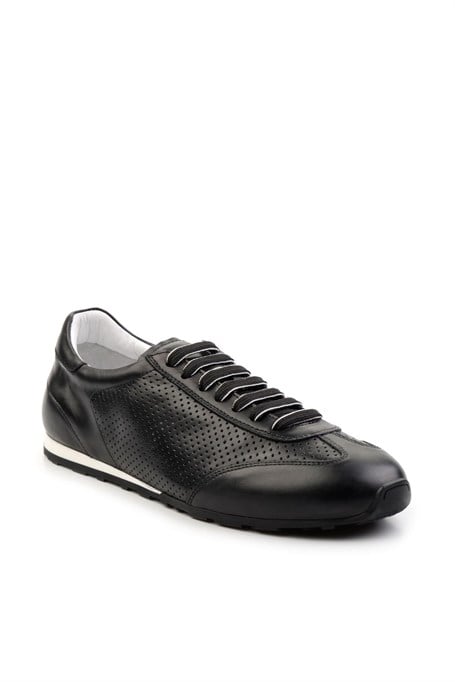 Siyah Hakiki Deri Erkek Sneaker E01083017103