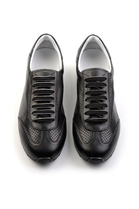 Siyah Hakiki Deri Erkek Sneaker E01083017103