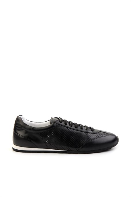 Siyah Hakiki Deri Erkek Sneaker E01083017103