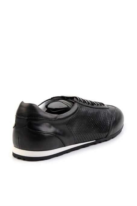 Siyah Hakiki Deri Erkek Sneaker E01083017103