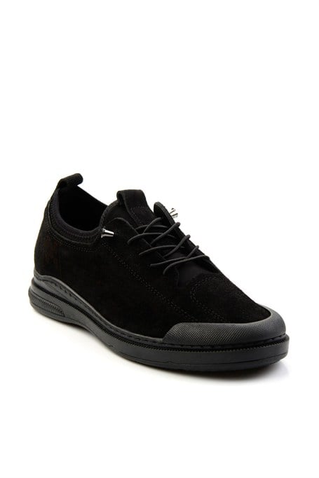 Siyah Hakiki Deri Erkek Sneaker E01084240802