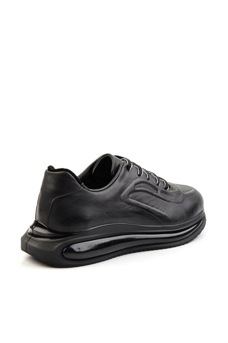 Siyah Hakiki Deri Erkek Sneaker E01084212003