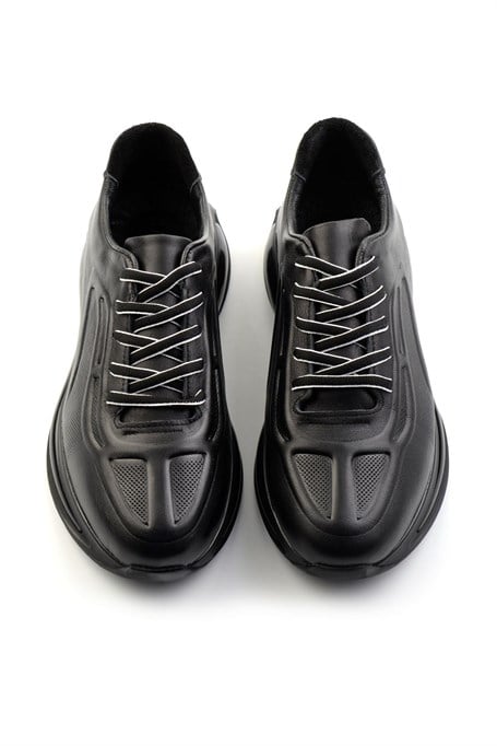 Siyah Hakiki Deri Erkek Sneaker E01084212003