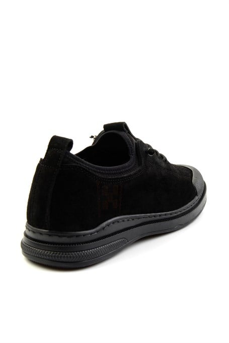 Siyah Hakiki Deri Erkek Sneaker E01084240802