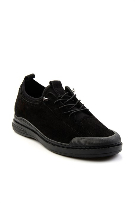 Siyah Hakiki Deri Erkek Sneaker E01084240802