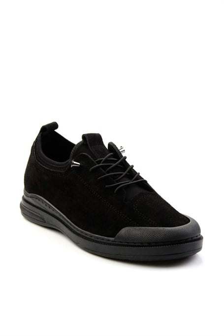 Siyah Hakiki Deri Erkek Sneaker E01084240802