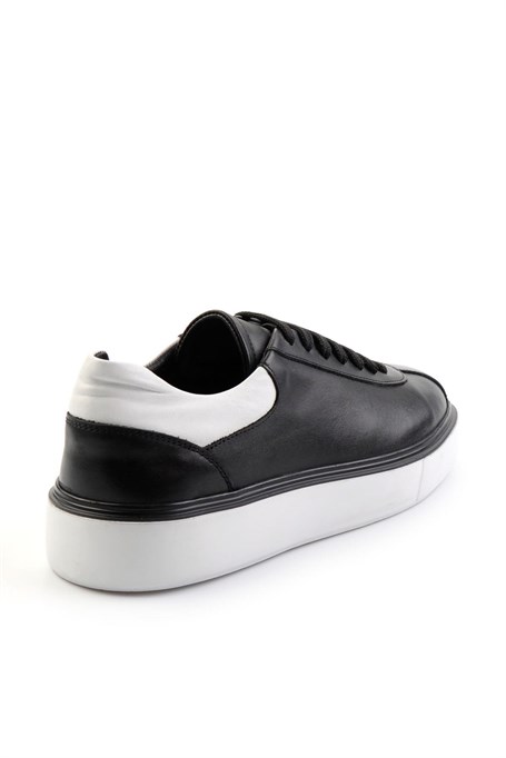 Siyah Hakiki Deri Erkek Sneaker E01087115103