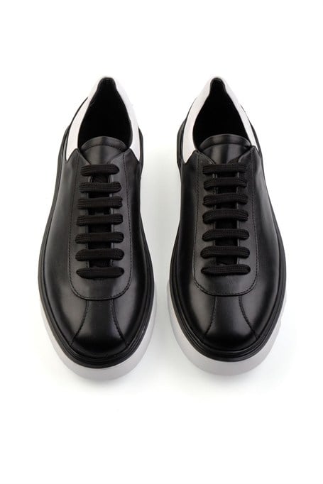 Siyah Hakiki Deri Erkek Sneaker E01087115103