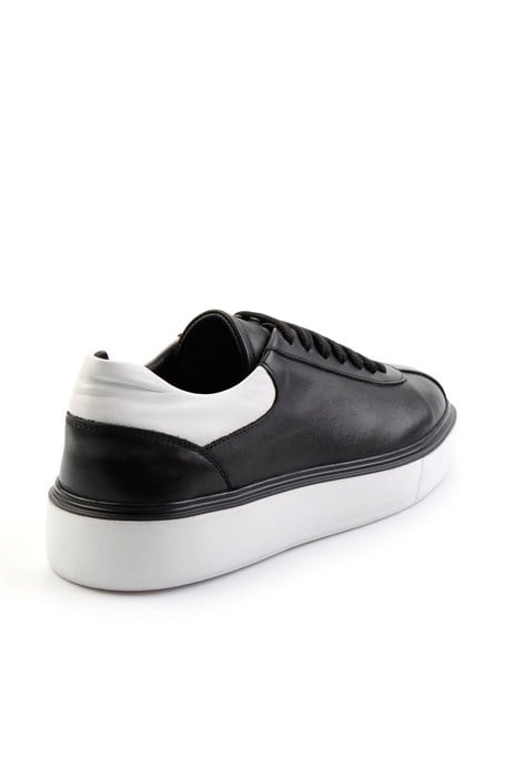 Siyah Hakiki Deri Erkek Sneaker E01087115103