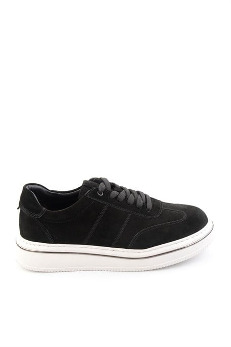 Siyah Hakiki Deri Erkek Sneaker E01089006202