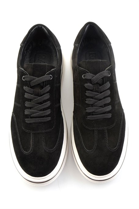 Siyah Hakiki Deri Erkek Sneaker E01089006202